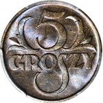 5 groszy 1935, mennicze, kolor BN