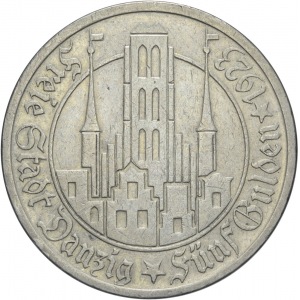 Wolne Miasto Gdańsk, 5 guldenów 1923