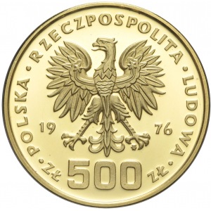 500 złotych 1976, Pułaski, złoto