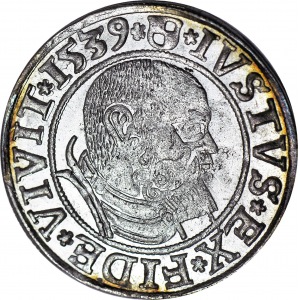 Prusy Książęce, Albert Hohenzollern 1525-1568, Grosz 1539, Królewiec, menniczy