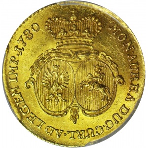 RR-, Kurlandia, Piotr Biron, Dukat 1780, Mitawa, R4, menniczy