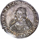RR-, Pomorze, Krystyna Szwedzka, Szczecin, Talar 1642, nienotowana końcówka POMER