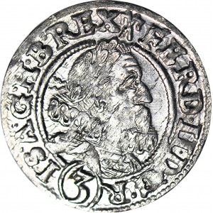 Śląsk, Ferdynand II, 3 krajcary 1629 (629), Wrocław, menniczy