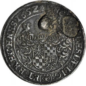 R-, Śląsk, Jerzy III Brzeski, Ludwik IV Legnicki i Krystian Wołowsko-Oławski, Półtalar 1652, Brzeg
