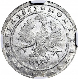 Śląsk, Księstwo Legnicko-Brzesko-Wołowskie, Jerzy III Brzeski, 15 krajcarów 1662, Brzeg, mennicze