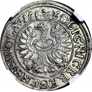 Śląsk, Księstwo Legnicko-Brzesko-Wołowskie, Krystian Wołowski, 3 krajcary 1668 CB, Brzeg, mennicze