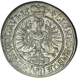 R-, Śląsk, Księstwo Legnicko-Brzesko-Wołowskie, Jerzy Wilhelm, 6 krajcarów 1674, Brzeg