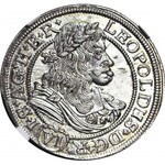 Śląsk, Leopold I, Wrocław, 6 krajcarów 1677, BVR&SIL, DUX, mennicze