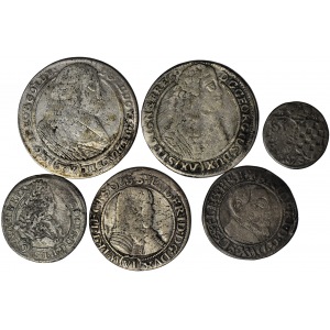Śląsk, zestaw sześciu monet srebrnych