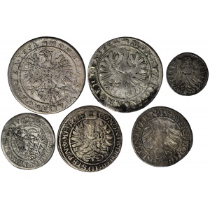 Śląsk, zestaw sześciu monet srebrnych