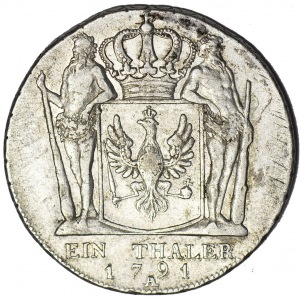 Niemcy, Prusy, talar 1791, Berlin, Fryderyk Wilhelm II