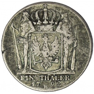 Niemcy, Prusy, Talar 1792, Wrocław, Fryderyk Wilhelm II
