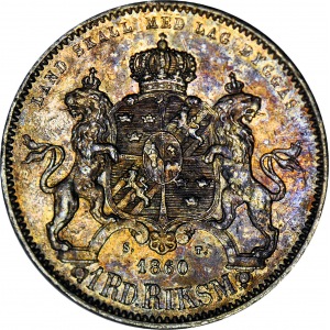 Szwecja, Karol XV, Riksdaler Riksmynt 1860
