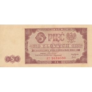 5 złotych 1948, ser. AT