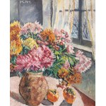 Mela Muter (1876 Warszawa - 1967 Paryż), Dalie na tle okna