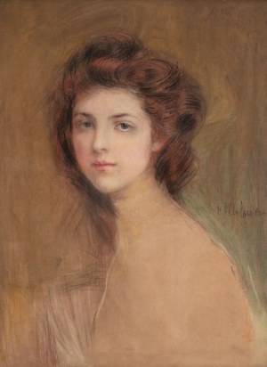 Teodor Axentowicz (1859 Braszów/Rumunia - 1938 Kraków), Portret kobiety, przed 1916 r.