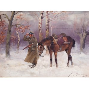 Jerzy Kossak (1886 Kraków - 1955 tamże), Patrol, 1937 r.