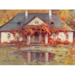 Mieczyslaw Korwin-Piotrowski (1869 Kamieniec Podolski - 1930 Lviv), Manor House in Autumn