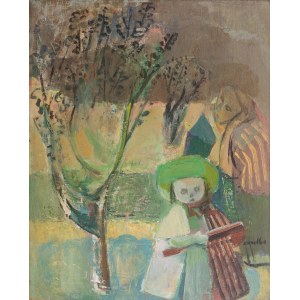 Rajmund Kanelba (1897 Varsavia - 1960 Londra), Ragazza con cappello verde