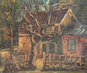 Leon Weissberg (1894 Przeworsk - 1943 Majdanek), Pejzaż z domem