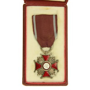 Srebrny Krzyż Zasługi PRL -cięty, wyk. Mennica Państwowa