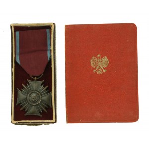 Brązowy Krzyż Zasługi z legitymacją z1949 r. Wyk. Mennica Państwowa