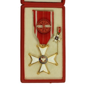 Order Odrodzenia Polski, Polonia Restituta 1944, oficerski (kl.IV)+leg.1989 + miniaturka