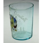 Pamiątkowa szklanka rosyjsko - francuska z 1893 r, Tulon - Kronsztad