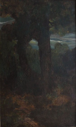 Ludomir Benedyktowicz (1844-1926), Pejzaż z drzewami
