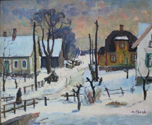 Maurice Blond (1899-1974), Miasteczko zimą