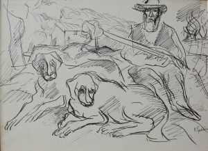 Henryk Epstein (1891-1944), Myśliwy z psami
