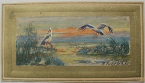 Antoni Kierpal (1898-1960), Jezioro, Ptaki nad jeziorem