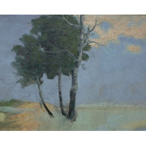 Salomon Meisner (1886-1942), Pejzaż z drzewami