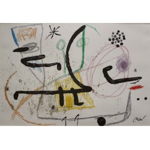 Joan Miro (1893-1983), Kompozycja (z &bdquo;Maravillas con variaciones acrosticas en el jardin de Miro&rdquo;, 1975)