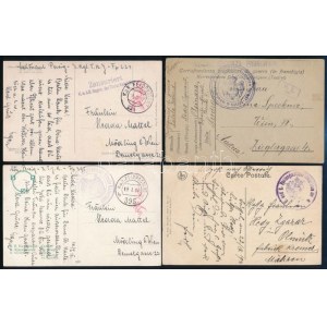18 db I. világháborús tábori posta képeslap + 7 hadifogolylap + 5 cenzúrás képeslap / The Great War 18 Field postcards ...