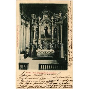 1901 Baja, Főoltár a Ferenc rendiek templomában, belső. Kopeczky József kiadása