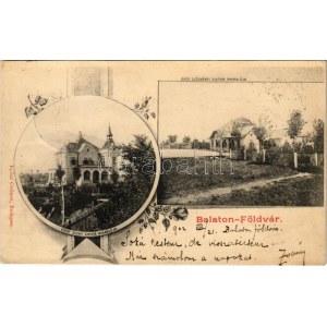 1902 Balatonföldvár, Gróf Zichy Andor és Gróf Széchenyi Viktor nyaralója. Klösz György Art Nouveau, floral (EK...