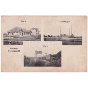 1914 Beremend, Cementgyár, kantin és kőtörő (EK)