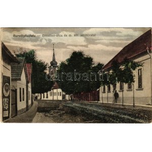 1916 Berettyóújfalu, Erzsébet utca, m. kir. adóhivatal (Rb)