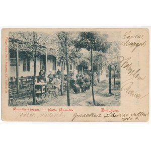 1901 Budakeszi, Grandits kávéház kertje. Stern Jakab kiadása