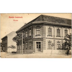 1909 Budaörs, Fő utca, gyógyszertár. Szailer Mihály kiadása