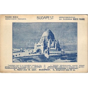 Budapest, Pogány Móric Krematórium tervezete (20...