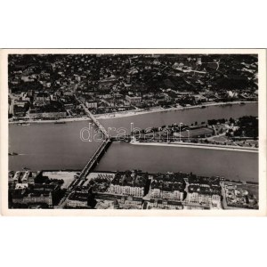 Budapest, Margit híd, Margitsziget. A m. kir. Állami Térképészeti Intézet légi felvétele 486...