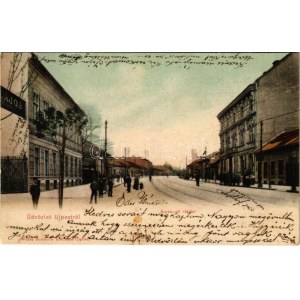 1905 Budapest IV. Újpest, Árpád út, üzletek, gyár. Weisz Berthold kiadása