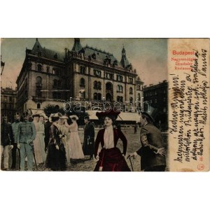 1907 Budapest VI. Drechsler nagyvendéglő (mai Balettintézet) az Andrássy úton, Pilseni Ősforrás...