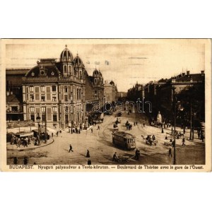 1921 Budapest VI. Nyugati pályaudvar, Teréz körút, 51-es villamos, Gazdasági gépgyár,