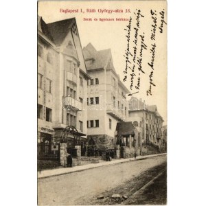 1913 Budapest XII. Kissvábhegy, Bírók és ügyészek bérháza, Központi tejcsarnok. Ráth György utca 18...