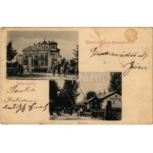 1901 Budapest XVII. Rákoskeresztúr, Fuchs kastély, vasútállomás (fl)