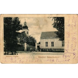 1902 Budapest XVII. Rákoscsaba, Régi református templom (1904-ben lebontották). Ungvári Kálmán kiadása (EK...