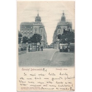 1901 Debrecen, Simonffy utca, piac. Pongrácz Géza kiadása Kiss Ferenc eredeti fényképe után (EK...